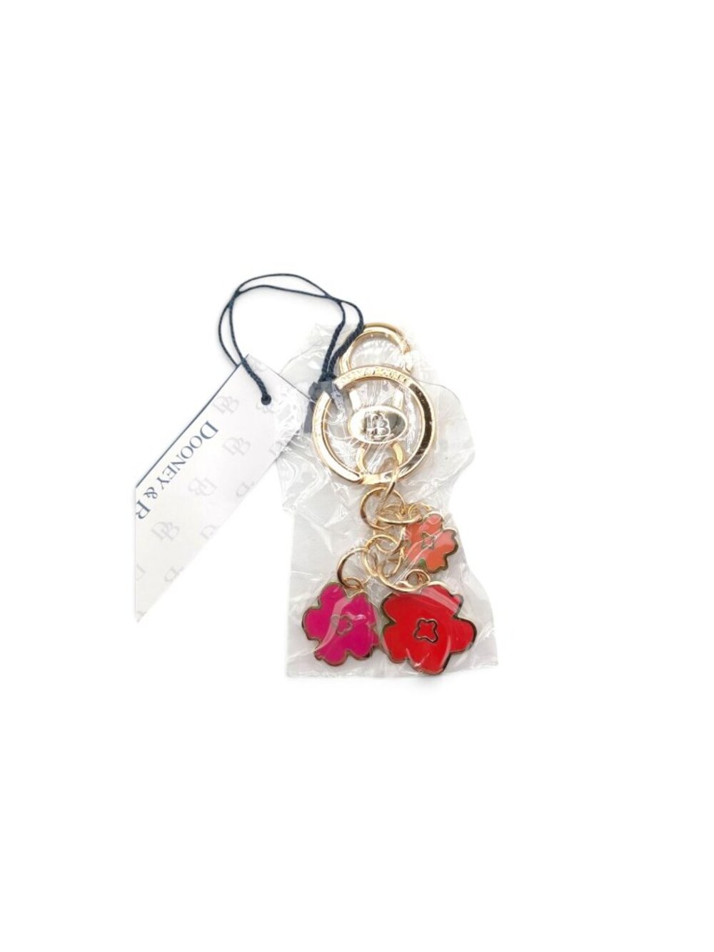 D&B Hot Pink Somerset Floral Purse Charm Key Chain - Picture 2 of 2